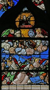 Raam w9 met het Laatste Oordeel - naar Albrecht Dürer door French School