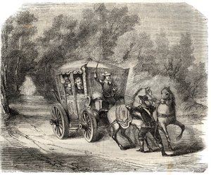Zonder een bewaker van de koning die ze gelukkig ontmoetten, is het waarschijnlijk dat ze weer zouden lopen. De Abt van Fremicourt probeerde de Markiezin van Montespan (Francoise Athenais) door Rochechouart Mortemart (of Madame de Montespan) (1640-1707) te