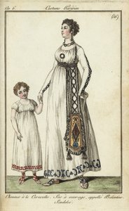 Vrouw en kind met Caracalla kapsels