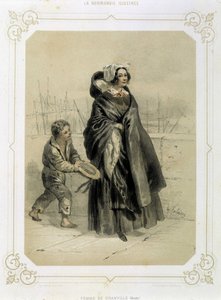 Vrouw van Granville en jonge bedelaar - in 