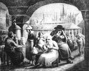 Vrouw die koffie verkoopt, ca. 1820 door French School