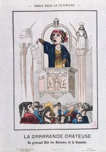 Vrouwenclub tijdens de Commune, 1871 door French School