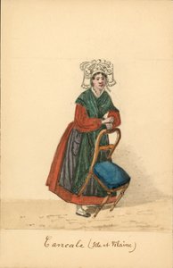 Vrouwenkostuum van Cancale, Ille-et-Vilaine