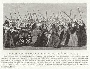 Vrouwenmars naar Versailles, Franse Revolutie, 5 oktober 1789 door French School