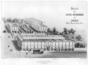 Arbeiderswoning, 58 rue Rochechouart, Parijs, ca. 1870
