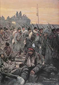 Gewonde Bulgaarse soldaten tijdens de Balkancampagnes 1912-13