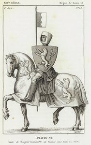 XIII Eeuw, Regering van Lodewijk IX, Amaury VI, Graaf van Montfort, Connétable van Frankrijk onder Lodewijk IX