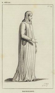 X Eeuw, Bourgeoise (gravure) door French School