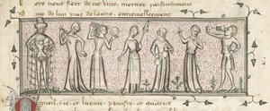 Yates Thompson 21, f. 165, Zeven Dodelijke Zonden, c.1380