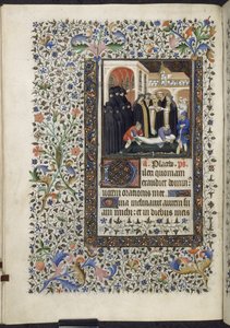 Yates Thompson 46 f156 v - Begrafenis van de Doden, c.1410-20 (perkament) door French School