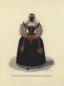 Jonge dame met masker, regeerperiode van Hendrik III van Frankrijk