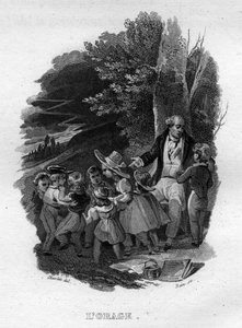 De storm Chanson de Beranger in "Works Completes" (1834) door Pierre Jean de Beranger (1780-1857), Franse dichter en songwriter.