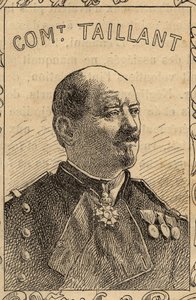 portret van de Franse bevelhebber Pierre Taillant - 1870-71 (gravure) door French School