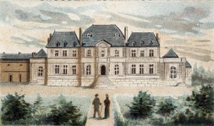 zicht op het Chateau de la Muette (Passy) door French School
