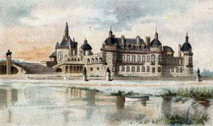Uitzicht op het kasteel van Chantilly (Oise)