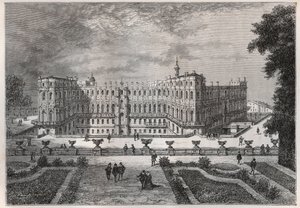 Uitzicht op het kasteel van Saint-Germain (Saint Germain) (Seine en Oise) onder Hendrik IV - gravure uit 