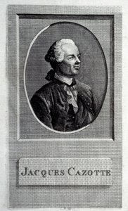 Portret van de auteur Jacques Cazotte 1720-1792, 18e eeuw door French master.