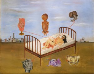 Het Henry Ford ziekenhuis of het vliegende bed door Frida Kahlo
