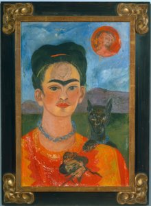 Zelfportret met het portret van Diego op mijn borst... door Frida Kahlo