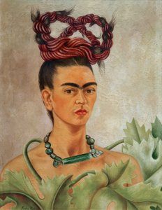 Zelfportret met Plat door Frida Kahlo