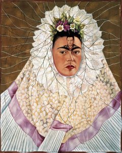 Zelfportret als Tehuana of Diego in gedachten door Frida Kahlo