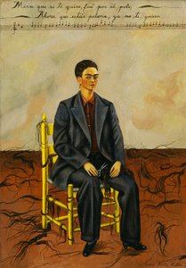 Zelfportret met geknipt haar door Frida Kahlo