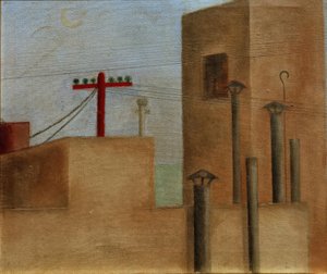 Stedelijk landschap door Frida Kahlo