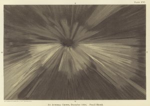 Een aurorale kroon, december 1894, potloodschets