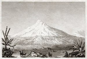Chimborazo vulkaan door Friedrich Alexander Baron von (after) Humboldt