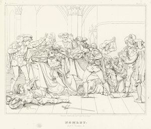 Hamlet, Act V, Scene 2 (gravure) door Friedrich August Moritz Retzsch