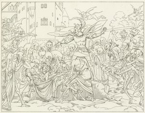 Illustratie voor Goethes Faust door Friedrich August Moritz Retzsch
