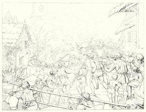 Illustratie voor Schillers Lied von der Glocke door Friedrich August Moritz Retzsch