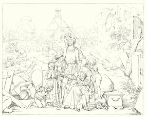 Illustratie voor Schillers Lied von der Glocke door Friedrich August Moritz Retzsch