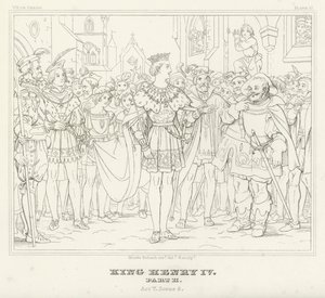 Koning Hendrik IV, Deel II, Act V, Scene 5 door Friedrich August Moritz Retzsch