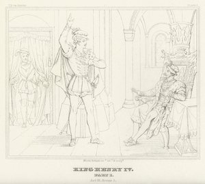 Koning Hendrik IV, Deel I, Act III, Scene 3 door Friedrich August Moritz Retzsch