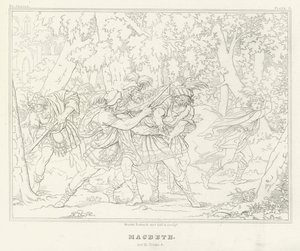 Macbeth, Acte III, Scene 3 door Friedrich August Moritz Retzsch