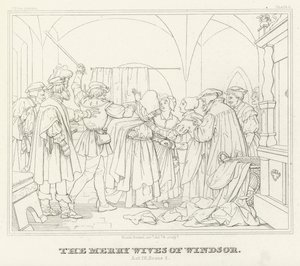 De Vrolijke Vrouwtjes van Windsor, Act IV, Scene 2 (gravure)
