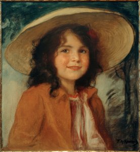 Portret van Hedda, de dochter van de kunstenaar