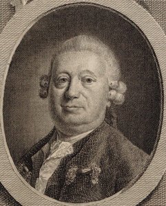 Portret van de componist Johann Heinrich Rolle 1716-1785, 1780 door Friedrich Christian Gottlieb Geyser