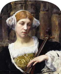 De Celliste door Friedrich Edouard Meyerheim