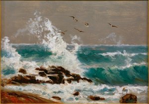 Branding bij oostenwind op Arran door Friedrich Ernst Morgenstern