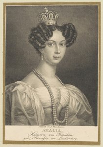 Amélie van Leuchtenberg 1812-1873, keizerin van Brazilië, 1830 door Friedrich Fleischmann