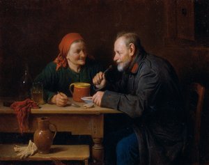 De middagmaaltijd door Friedrich Friedländer Ritter von Malheim