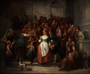 Na de loterijtrekking door Friedrich Friedländer Ritter von Malheim