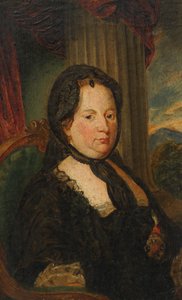 Keizerin Maria Theresia in rouwkleding door Friedrich Hasslwander