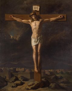 Crucifixus in landschap door Friedrich Hasslwander