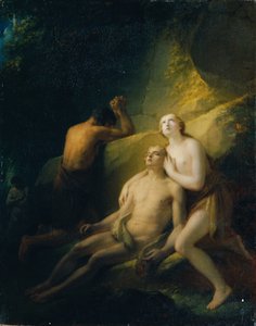 Adam en Eva rouwen om de dode Abel door Friedrich Heinrich Fuger