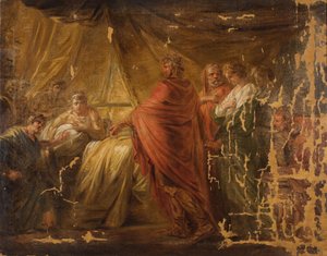 Agamemnon brengt Briseïs terug naar de tent van Achilles door Friedrich Heinrich Fuger