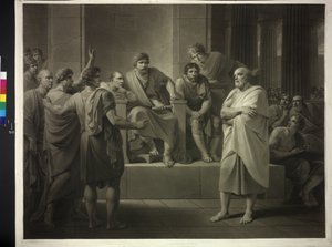 Socrates voor de rechters door Friedrich Heinrich Fuger