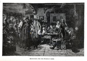 Werving voor het Silezische Leger, 1882 door Friedrich Hiddemann